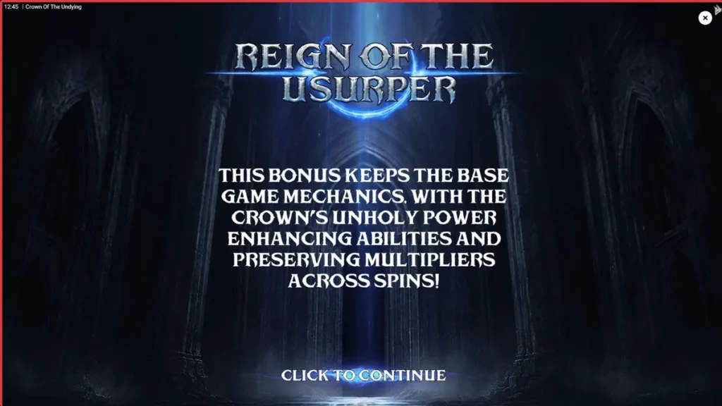 Crown of the Undying slot game dark fantasy theme