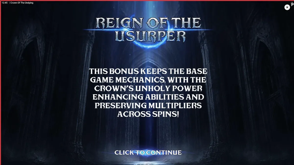 Crown of the Undying slot game dark fantasy theme